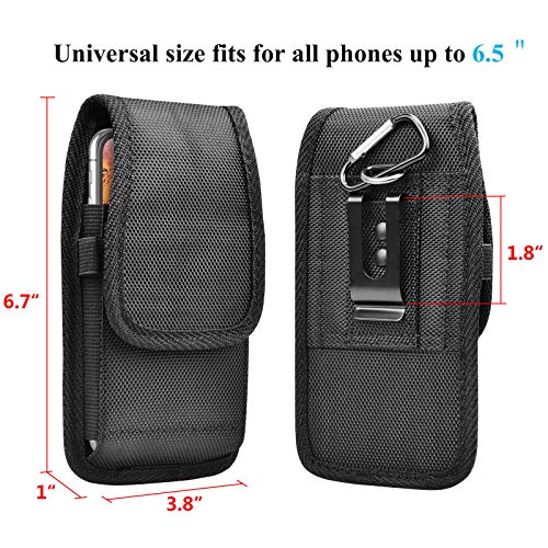 Njjex Cell Phone Holster for iPhone 13 14 15 16 17 Pro Max 12 11 XR Samsung Galaxy S25 S24 Ultra S23+ S22 S21 S20 Note 20 A14 A15 A35 A16 A36 5G A17 Belt Clip Holster Phone Pouch Holder Carrying Case | Cell Phone Holster for iPhone 17 Samsung Galaxy S26 S