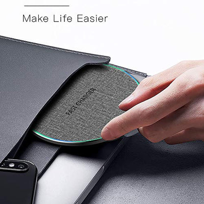25W Fast Wireless Charger Pad,USB-C Wireless Phone Charging Station - color: Gray
