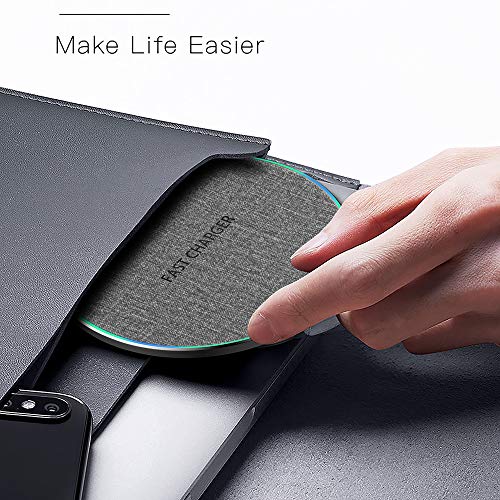 25W Fast Wireless Charger Pad,USB-C Wireless Phone Charging Station - color: Gray