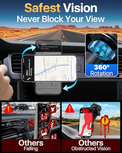 [True Military-Grade] 2026 New Upgraded Magnetic Car Mount Vent for MagSafe - color: Black