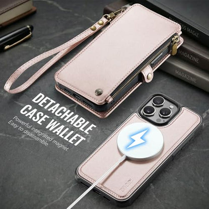 for iPhone 14 Pro Max - Phone Case Wallet Magnetic, Champagne Gold - color: Champagne Gold, size: iPhone 14 Pro Max