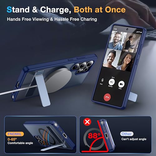 for Samsung Galaxy S25 Ultra Case with MagSafe - color: Blue, size: Galaxy S25 Ultra with Stand