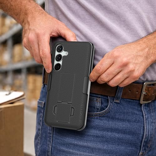 Encased DuraClip for Samsung Galaxy S26 Belt Clip Case with Phone Holster and Kickstand - size: S26