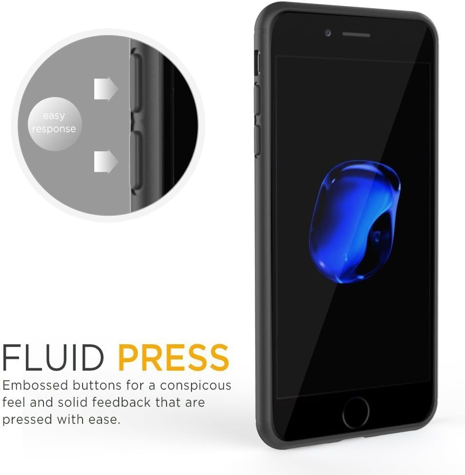 LRK Ultra Thin Black Case Compatible with iPhone 7 Plus/iPhone 8 Plus: Slim, Soft and Flexible (NOT Hard) [Matte Finish] Protective Black Phone Cover for iPhone 7 Plus/iPhone 8 Plus - Matte Black - size: iPhone 7 Plus/iPhone 8 Plus
