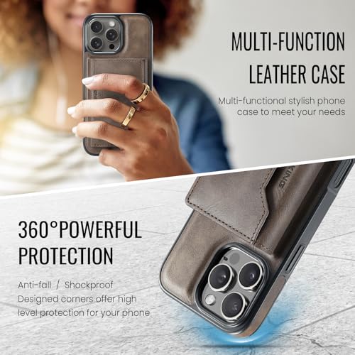 K2 2 in 1 Detachable Magnetic Phone Cases Compatible with iPhone 16 Pro Max Case with Card Holder RFID Blocking, Compatible with Magsafe Wallet, Leather 6.9'' (Coffee, iPhone 16 Pro Max) - color: Coffee, size: iPhone 16 Pro Max