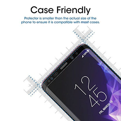 amFilm Screen Protector for Samsung Galaxy S9 PlusTempered Glass 2 Pack