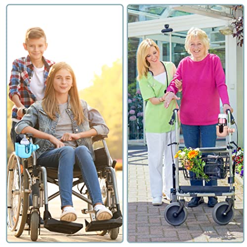 Suranew Universal Stroller Cup Holder, Adjustable Drink Holder with Phone Holder for Baby Stroller, Wheelchair, Walker, Bike, Scooter, Gifts for Family Member. - color: Black