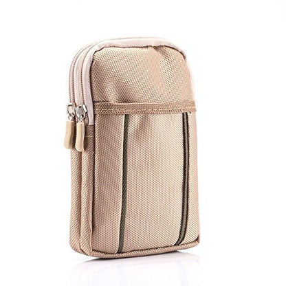 Small Cell Phone Belt Clip Holder for Men, Men Cell Phone Belt Clip Pouch, Men's Cell Phone Belt Holder Smartphone Carry Case with Belt Loop Bumbag Protector Waist Pouch Sport Wallet with Belt Clip - color: White+Green