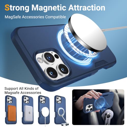 jaroco Magnetic for iPhone 16 Pro Max Case Heavy Duty Rugged Dual-Layer Blue - color: Blue, size: iPhone 16 Pro Max