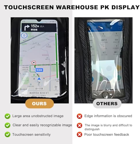 Motorcycle Bag for Suzuki GSX1300R Hayabusa 1999-2016, Waterproof and Durable Motorbike Bag Touch Screen Phone Bag Easy to Install Scratch-Resistant