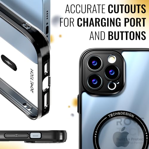 Rome Tech Clear Case Compatible with MagSafe for iPhone 13 Pro Max 6.7" (2021) - Slim and Rugged Fit Thin Shockproof Case Compatible with Magsafe Devices - Clarity - style: iPhone 13 Pro Max