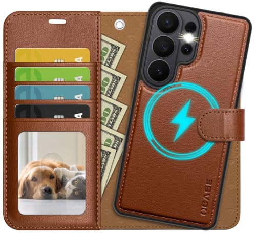 OCASE for Samsung Galaxy S26 Ultra Detachable Wallet Case with Card Holder, [2 in 1] PU Leather Flip Folio Case with RFID Blocking Stand Wrist Strap Shockproof Phone Cover 2026, Litchi Brown - color: Litchi Brown, size: Samsung Galaxy S26 Ultra