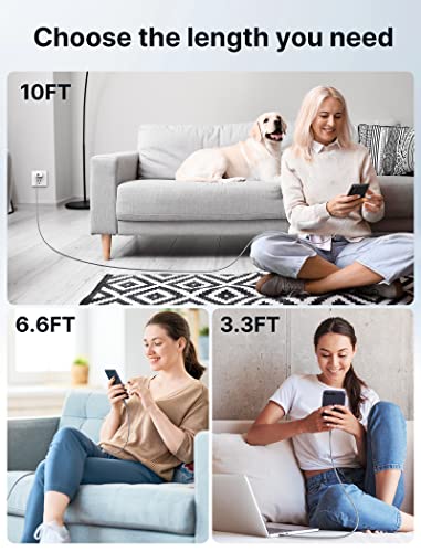 JSAUX 100W USB C to USB C Cable [2-Pack 6.6FT], PD Fast Charging, Black - color: Black, size: 6.6ft+6.6ft