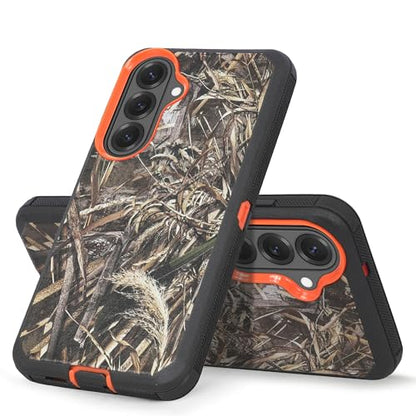 Compatible for Samsung S26 Rugged Case with Belt Clip Holster & Built-in Screen Protector, Heavy-Duty Full-Body Shockproof Cover, Military-Grade Protective Phone Case (Camo) - color: Camo