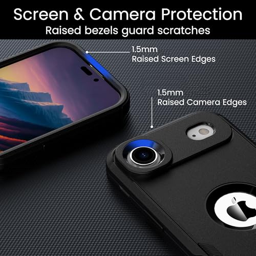 MXX Case for iPhone 17 Air, Heavy Duty 3 in 1 Wing Design Protective Cover with [Magnetic with MagSafe] Drop Proof Phone Case (Black) - color: Black, size: iPhone 17 Air