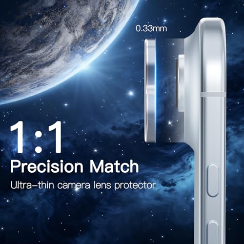 [3 Pack Camera Lens Protector For iPhone 17 Air 6.6-Inch,9H Tempered Glass,Anti-Scratch,Case Friendly,Night Circle,No-Bubble HD Clarity,Full Cover - size: iPhone 17 Air