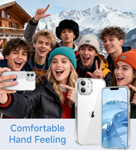 USLAI Case for iPhone 12 Mini, Anti-Yellowing, Crystal Clear Back, Shockproof & Military‑Grade Drop Protection - Transparent - color: Clear, size: iPhone 12 Mini