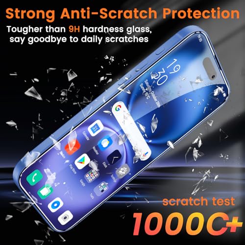 Lesakit 4+4 Pack Privacy Screen Protector for iPhone 16 Plus 6.7-Inch with 4 Pack Camera Lens Protector, Anti Spy Tempered Glass Film 9H Hardness Case Friendly - size: iPhone 16 Plus