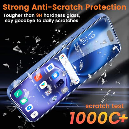 Lesakit 4+4 Pack Privacy Screen Protector for iPhone 16 Plus 6.7-Inch with 4 Pack Camera Lens Protector, Anti Spy Tempered Glass Film 9H Hardness Case Friendly - size: iPhone 16 Plus