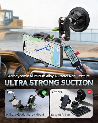 Semi Truck Phone Mount for Drivers, 360° Anti-Shake Compact Design - style: Standard