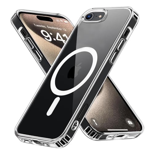 S. Tedazo Magnetic for iPhone 7/8/SE 2020/2022 Case Compatible with MagSafe,Not Yellowing,Military Grade Protection,Ultra Thin Shockproof Phone Case for iPhone 7/8/SE 2020/2022-Clear - color: Clear, size: iPhone 7/8/SE 2020
