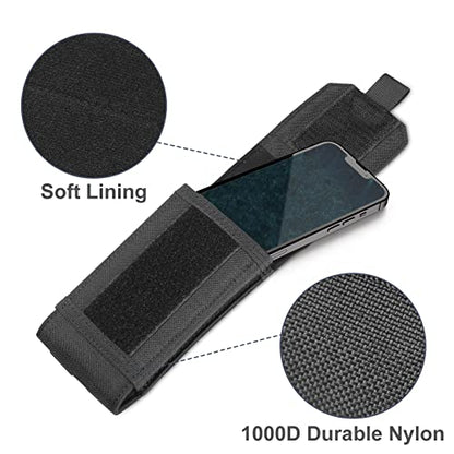 Urvoix MOLLE Cell Phone Pouch, Tactical Belt Phone Holster with Patches | Heavy Duty Case Fits MOLLE Backpacks, Vests & Gear for Outdoor EDC, Nylon Phone Bag for iPhone 17 16 15 14 13 12 Pro Max - color: w/ Patch