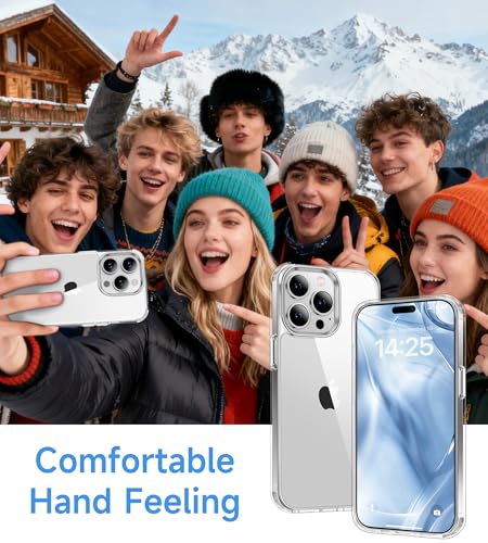 USLAI Case for iPhone 14 Pro Max, Anti-Yellowing, Crystal Clear Back, Shockproof & Military‑Grade Drop Protection - Transparent - color: Clear, size: iPhone 14 Pro Max