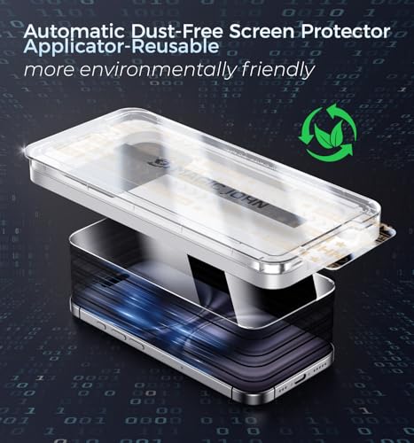 MAGIC JOHN 3rd Gen Upgraded for iPhone 15Plus/16Plus Privacy Screen Protector 6.7 Inch,25°Anti-Spy Screen,Shockproof Tempered Glass,Auto Dust-Removal,Bubble Free,Easy Installation,2 Pack - size: iPhone 16 Plus/15 Plus-6.7''