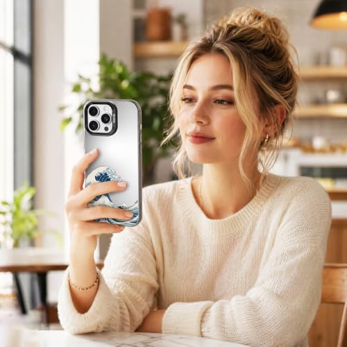 for iPhone 16 Pro Max Case, TPU, Drop Protection, Waves | Matte Silver Back, Shockproof, Fade-resistant, Anti-yellow, Lens Protection, Precise Cutout, Slim grip, Waves - color: Waves, size: iPhone 16 Pro Max