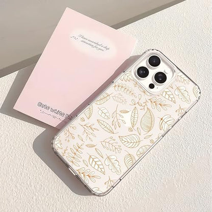 IAIYOXI Clear Case for iPhone 16, [Crystal Clear Military-Grade Drop Protection], Non-Yellowing, Slim Lightweight Transparent TPU Bumper Phone Case Cover Design - Line Leaves - color: Line Leaves, size: iPhone 16