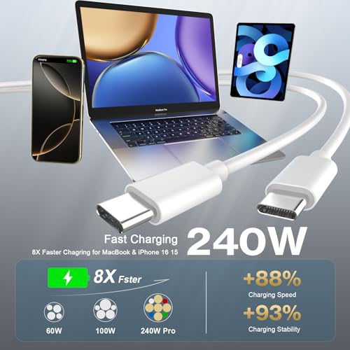 Matsusho 240W USB C to USB C Charging Cable for iPhone 17 16 15