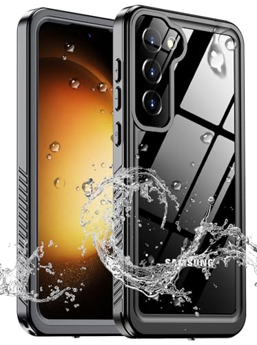 xiwxi for Samsung Galaxy S23 Case Waterproof,[IPX8 Underwater Case][Full Body Shockproof & Military Dropproof] Clear Sound Quality Built-in Screen Protector for Samsung S23 6.1 inch-Black - size: For Samsung S23-6.1"