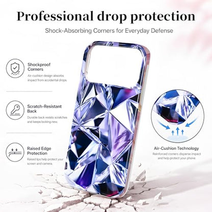 Case Compatible with iPhone 17 Pro Max, 2025 Anti-Yellow Ultra Transparent Soft TPU Phone Case, Shockproof Anti-Slip Slim Lightweight Full Coverage Protective (Marble Pattern 4) - color: Marble pattern 4