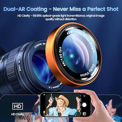 CACOE Camera Lens Protector for iPhone 14/15/16/17 Pro/Pro Max Cover - color: Orange