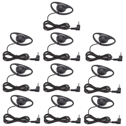 Sanpyl Single Ear Headphone, Lightweight Mono Headset with Soft Ear Cushion and 3.5mm L Shaped Plug, for Tour Guide System Call Center Gaming VoIP Meetings (10pcs) - size: 10pcs