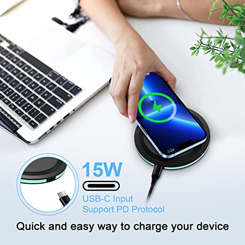 Wireless Charger Samsung Fast Charging Pad for Samsung Galaxy S26/S25 Ultra - color: Black