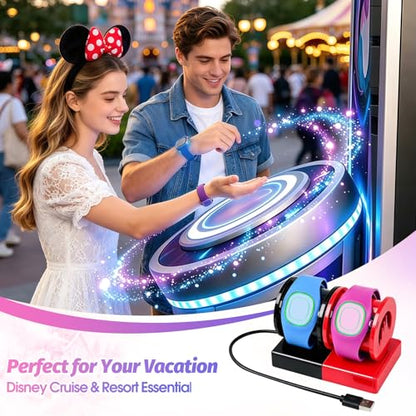 Modular Charging Stand for MagicBand+, Expandable 2-4 Slot Dock - color: 2-Slot Modular Pack