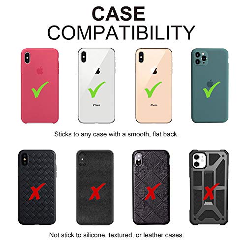 Phone Wallet Stick On Card Holder with Ring Grip, Stand and RFID Protection