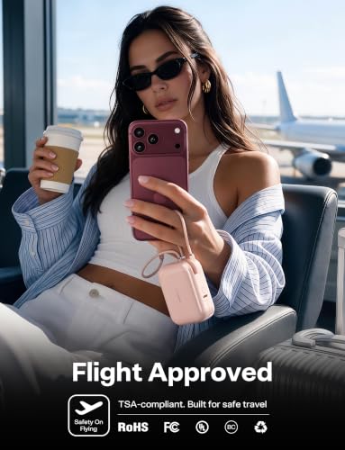 TORRAS Mini Power Bank for iPhone 18 Pro Max, 45W 10000mAh Portable Charger - color: ROSE GOLD