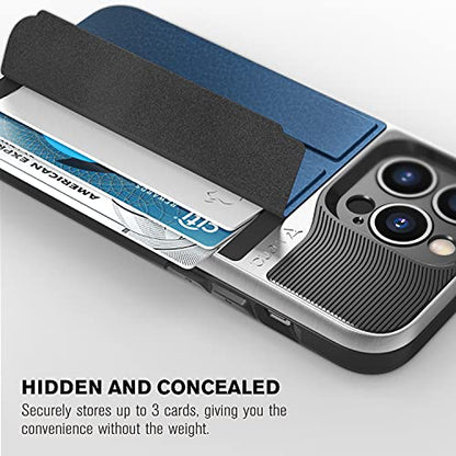 VENA Wallet Case Compatible with Apple iPhone 13 Pro Max (6.7"-inch), vCommute (Military Grade Drop Protection) Flip Leather Cover Card Slot Holder with Kickstand (Blue) - color: Blue, size: iPhone 13 Pro Max