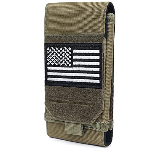Molle Phone Pouch, Od Green Small Tactical Cell Phone Holster, Heavy Duty Waterproof Smartphone Case Holder for Vest Belt Waist (Army Green) - color: MILITARY GREEN