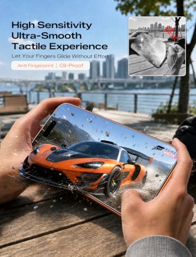 MAGIC JOHN 2 Pack AR Screen Protector for iPhone 17 pro with AR Anti Reflection [3D Full Coverage] Bubble Free and Auto Dust-Elimination, Easy Installation, 9H Military Grade HD Tempered Glass - size: iPhone 17 Pro 6.3inch