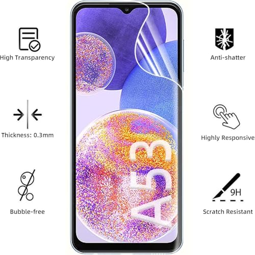 3 Pack Screen Protector Compatible for Samsung Galaxy A53/A52/A51 5G 6.5 Inch, HD Clear Flexible Soft TPU Hydrogel Film for Samsung Galaxy A53 - Support Fingerprint Unlock, High Sensitivity - size: Samsung Galaxy A53