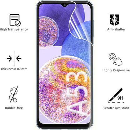 3 Pack Screen Protector Compatible for Samsung Galaxy A53/A52/A51 5G 6.5 Inch, HD Clear Flexible Soft TPU Hydrogel Film for Samsung Galaxy A53 - Support Fingerprint Unlock, High Sensitivity - size: Samsung Galaxy A53