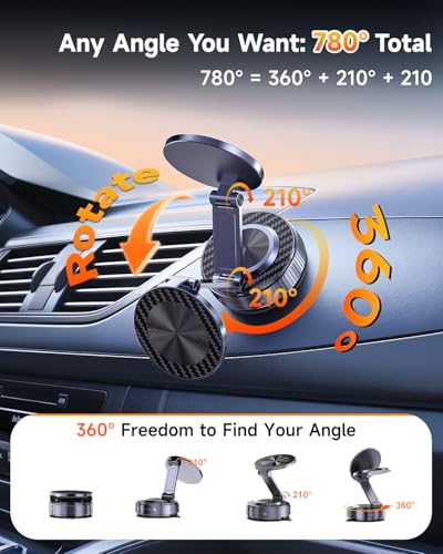 for MagSafe Car Mount, Vacuum Magnetic Car Phone Holder Stand for Your Car - color: Black 4