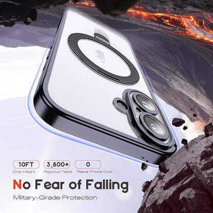 for Plating iPhone 16 Case with Magnetic Stand,Black - color: Black, size: iPhone 16