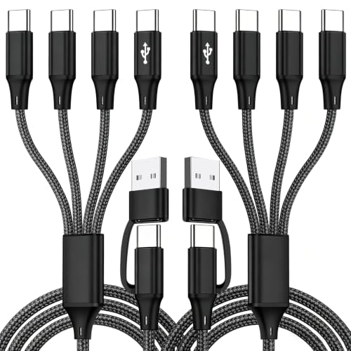 Awnuwuy Multi Charge Cable, 4FT 4-in-2, 4 USB C Ports for Type C Devices