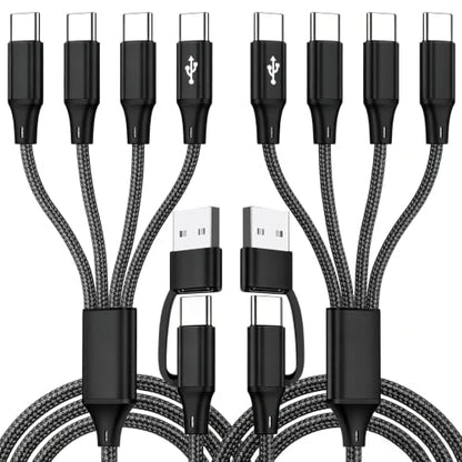 Awnuwuy Multi Charge Cable, 4FT 4-in-2, 4 USB C Ports for Type C Devices