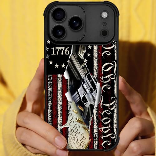 DJSOK Case for iPhone 17 Pro,Compatible with MagSafe,Anti-Scratch Shockproof Case,Classic American Flag 1776 We The People - color: Classic American Flag 1776 We The People, size: IPhone 17 Pro
