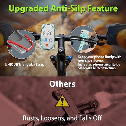 Bone Bike Tie 5, Universal Bike Phone Handlebar Mount for 4.7"-7.2" Phones - color: Turquoise - Bike Tie 5